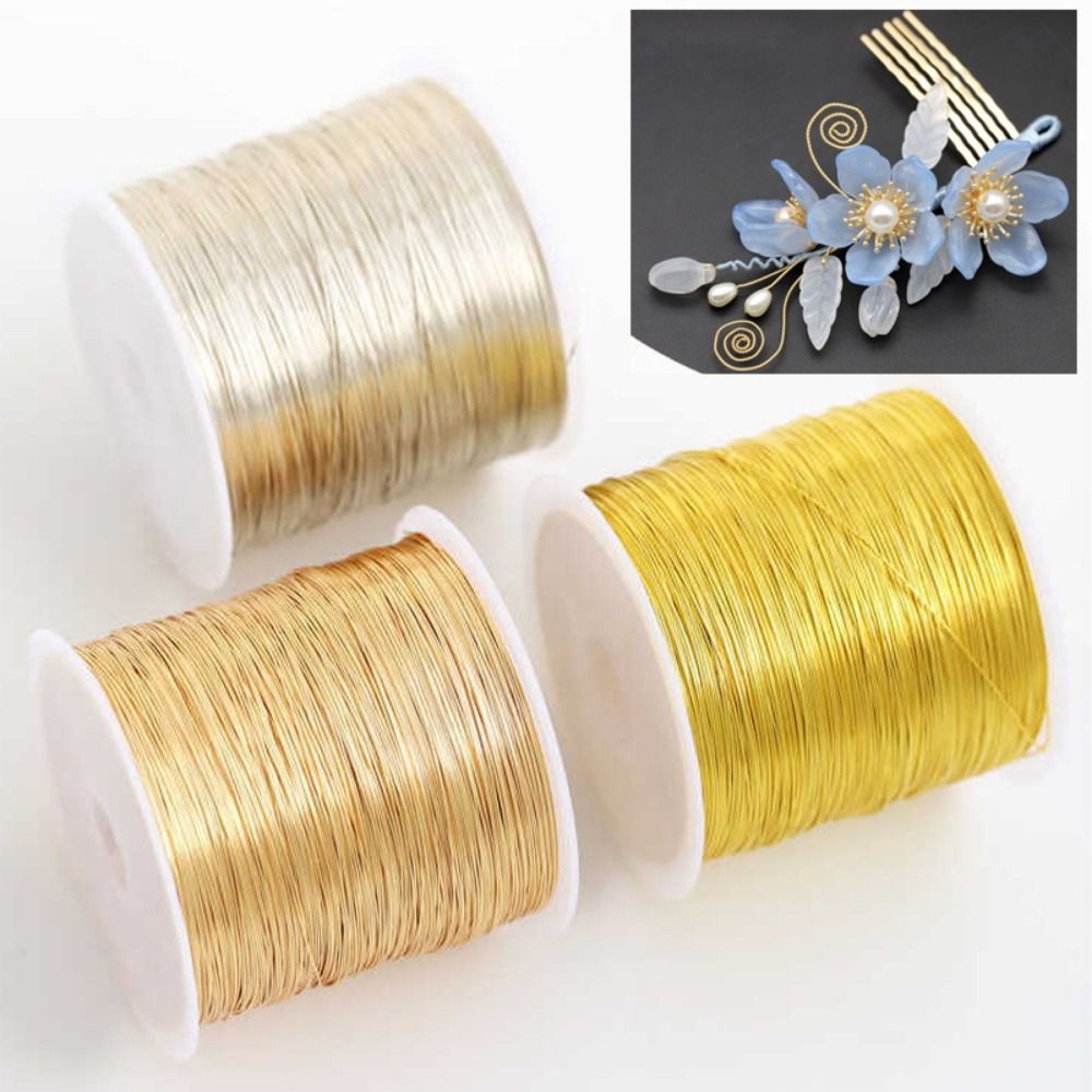 Copper Wire Roll - 100 m/rotolo Placcato Oro Colore Conservando