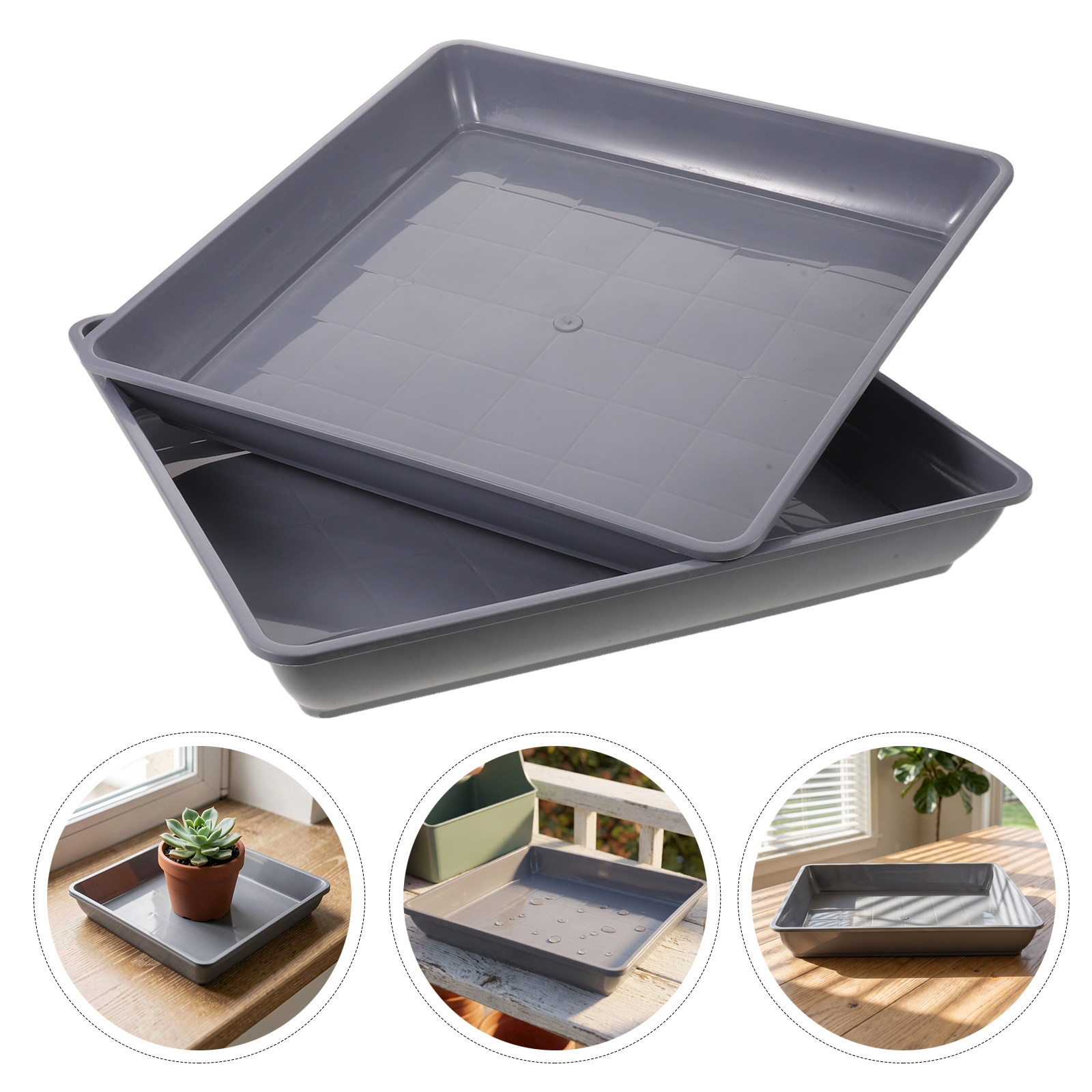 2 vassoi quadrati in plastica  - Drip Tray Saucer recensione e prezzo